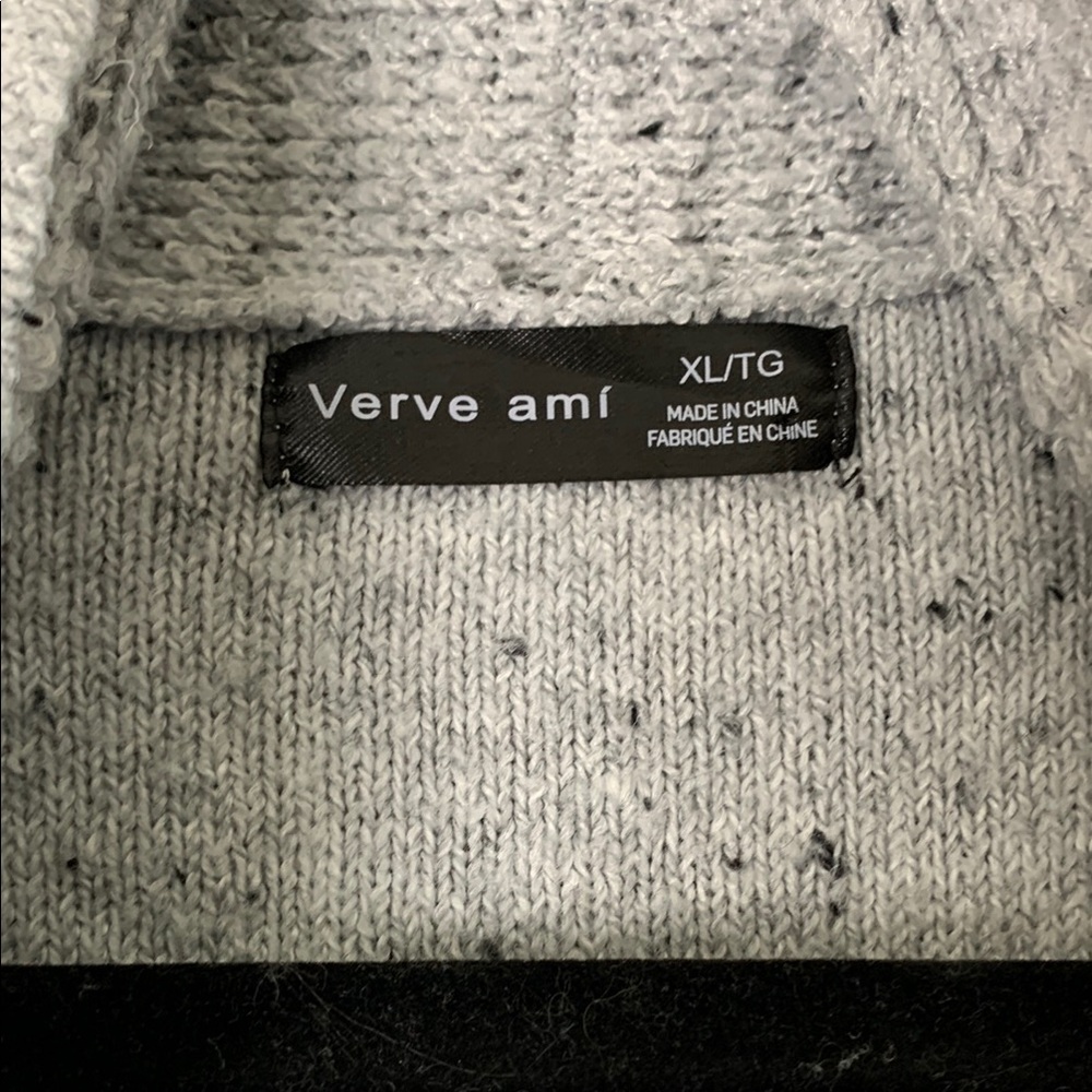 VERVE AMI | XL WOMENS | SHAWL SWEATER RELAXED FIT CARDIGAN in GRAY - Picture 2 of 14